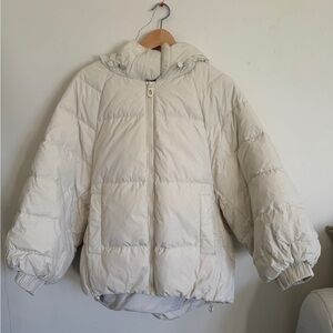 LIT Women's Cream Puffer Jacket